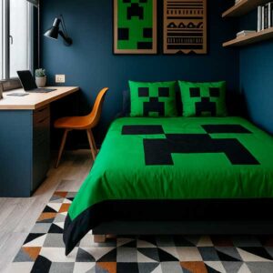 Cobertor Gamer Verde Creeper