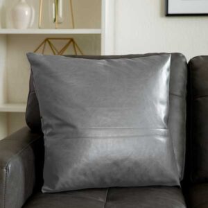 Cojín Elegancia Urbana en Microcuero Gris