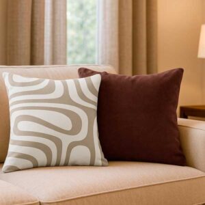 Cojín Decorativo Geométrico Beige