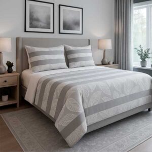 Cobertor Leroy Hojas Gris
