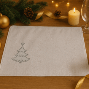 Individual Arbol plateado bordado